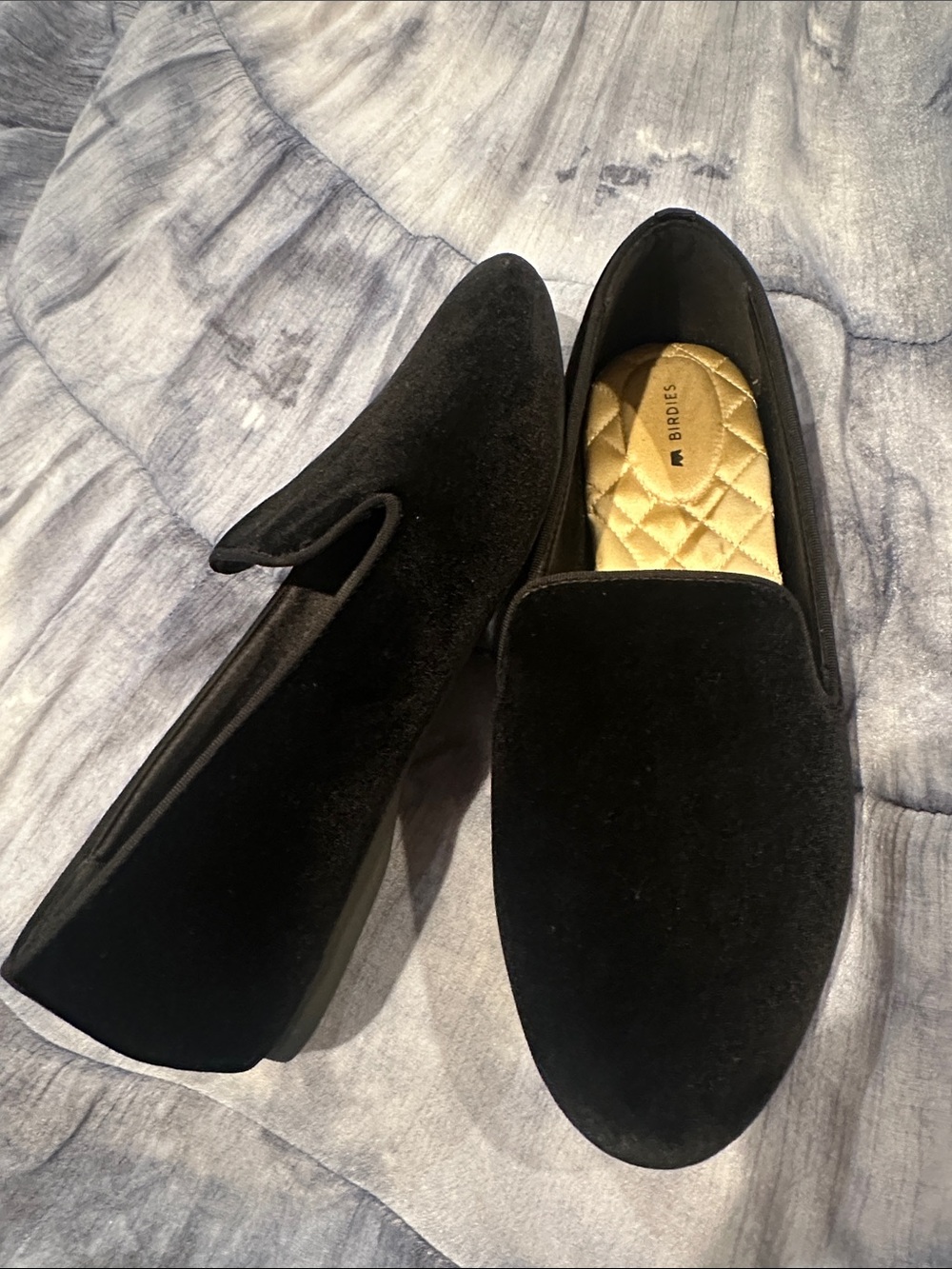 Birdies Starling Black Velvet Velour Flats
Loafers Classic Slip Ons Size 10W